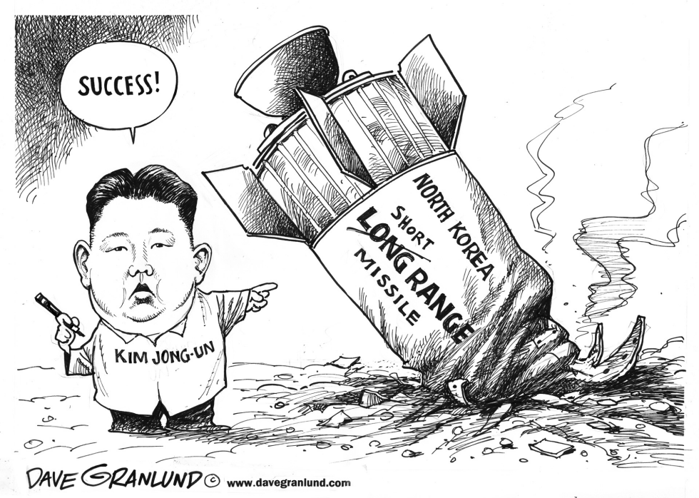  NORTH KOREA MISSILE DUD by Dave Granlund