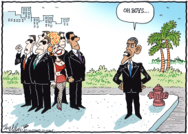 SECRET SERVICE SCANDAL by Bob Englehart