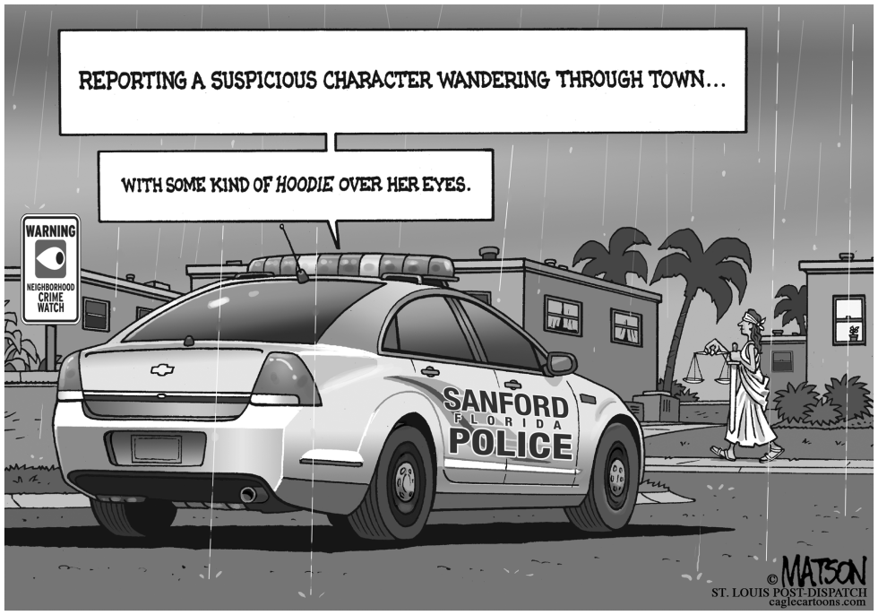  JUSTICE IS SUSPICIOUS CHARACTER IN SANFORD FLORIDA by RJ Matson