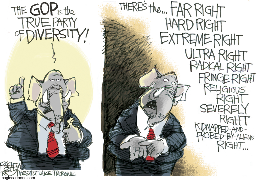  GOP RIGHT TURN ONLY by Pat Bagley