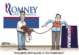 ROMNEY HALA LOS VOTANTES DEL CONSERVADOR SANTORUM by RJ Matson