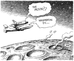 SHUTTLE OVER WASHINGTON by Adam Zyglis