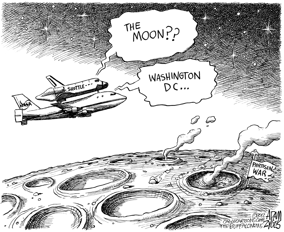  SHUTTLE OVER WASHINGTON by Adam Zyglis