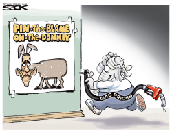 PIN THE BLAME ON THE DONKEY by Steve Sack