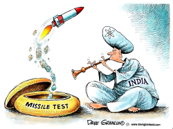 INDIA MISSILE TEST by Dave Granlund