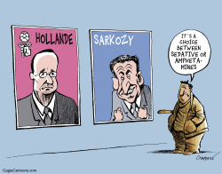 HOLLANDE VS SARKOZY by Patrick Chappatte