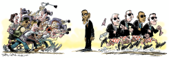 OBAMA MEDIA AND SECRET SERVICE by Daryl Cagle