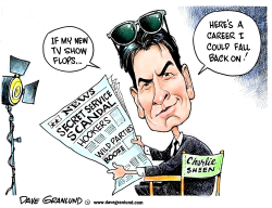 SECRET SERVICE AND CHARLIE SHEEN by Dave Granlund