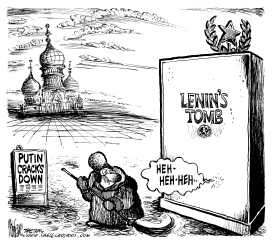 PUTIN CRACKS DOWN by Mike Lane