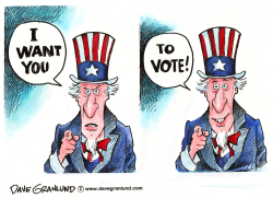 UNCLE SAM WANTS YOU TO VOTE by Dave Granlund