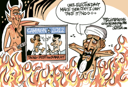 OSAMA IN HELL by David Fitzsimmons