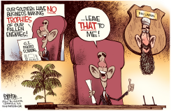 OBAMA'S BIN LADEN TROPHY by Rick McKee