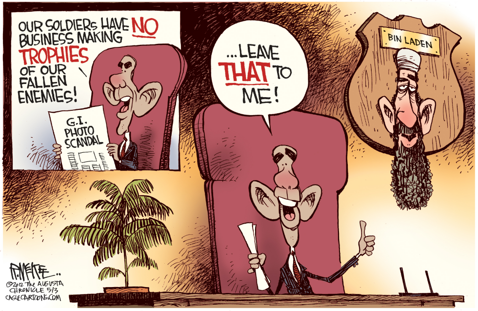  OBAMA'S BIN LADEN TROPHY by Rick McKee