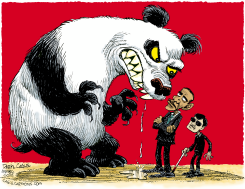 CHINA,  OBAMA Y CHEN GUANGCHEN by Daryl Cagle