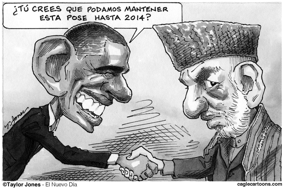  OBAMA Y KARZAI by Taylor Jones