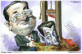 FRANCOIS HOLLANDE AND NICOLAS SARKOZY  by Taylor Jones