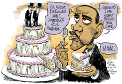 OBAMA EVOLVES ON GAY MARRIAGE by Daryl Cagle