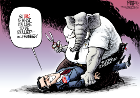 ROMNEY BULLIED by Nate Beeler