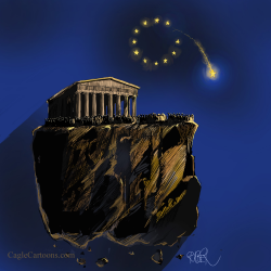 ACROPOLIS AND  A SHOOTING EU-STAR by Riber Hansson