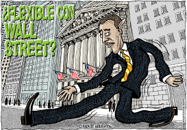 OBAMA FLEXIBLE CON WALL STREET by Wolverton