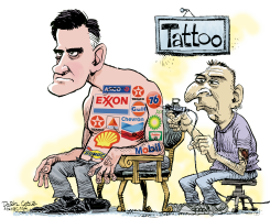 ROMNEY TATTOO by Daryl Cagle