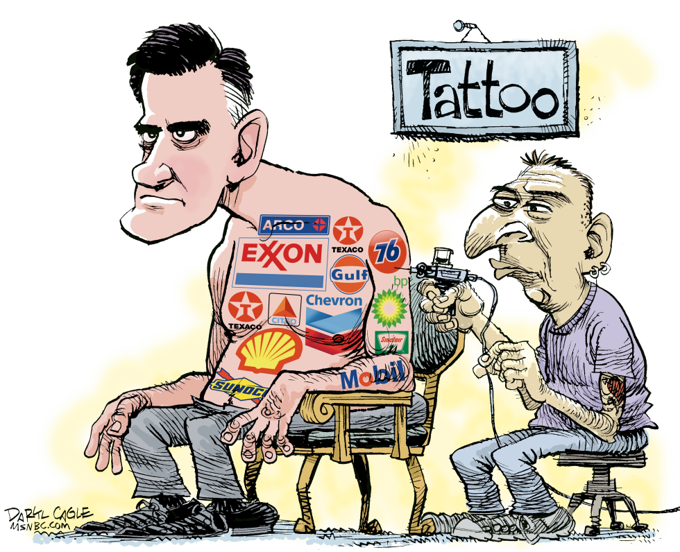  ROMNEY TATTOO by Daryl Cagle