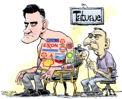 EL TATUAJE DE ROMNEY by Daryl Cagle