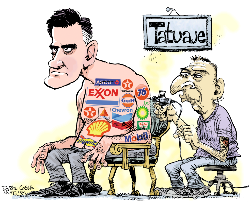  EL TATUAJE DE ROMNEY by Daryl Cagle