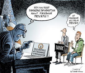 FACEBOOK'S BOTCHED I.P.O by Patrick Chappatte