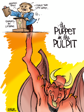 THE PUPPET IN THE PULPIT  by John Cole