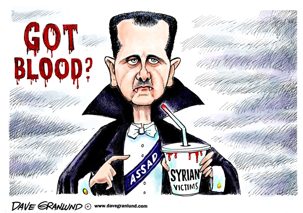  ASSAD AND SYRIAN BLOOD by Dave Granlund