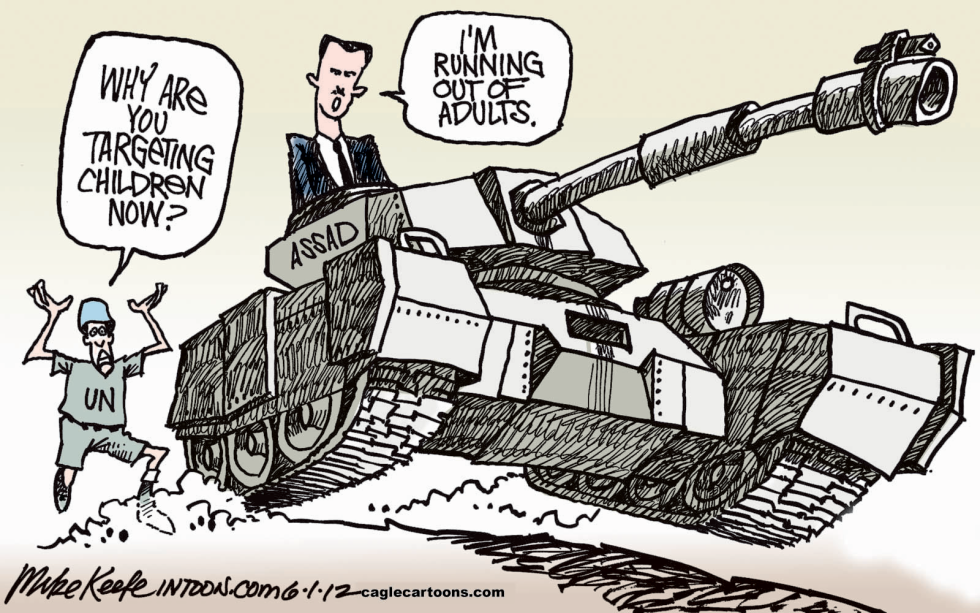  SYRIA TARGETS CHILDREN by Mike Keefe