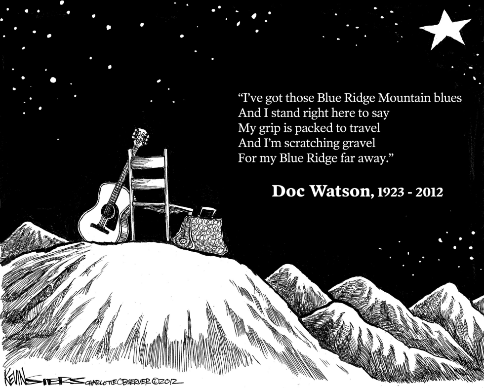  DOC WATSON DEATH by Kevin Siers