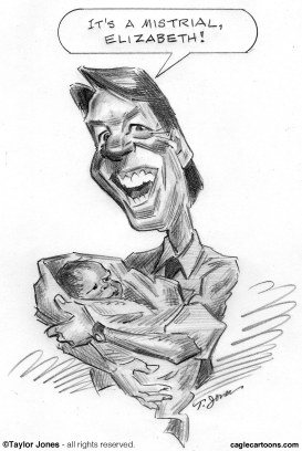 JOHN EDWARDS - COURTROOM SKETCH by Taylor Jones