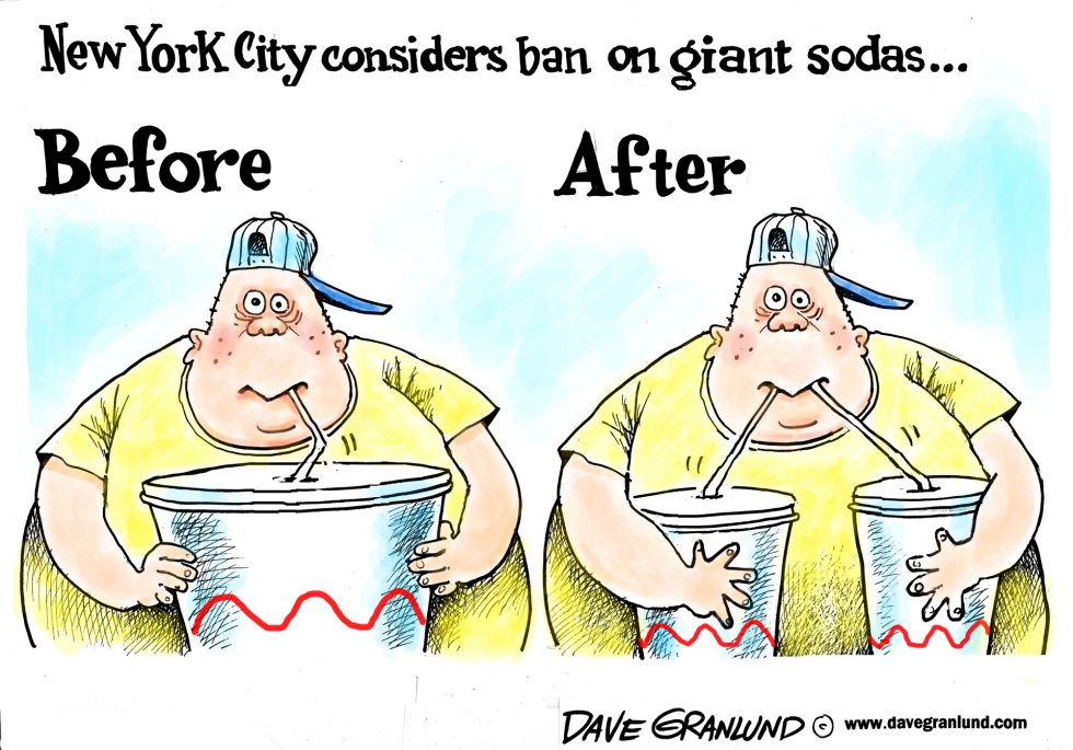  NYC AND GIANT SODAS by Dave Granlund