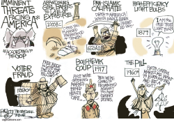 BUGABOOS OF THE RIGHT by Pat Bagley