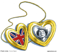 QUEEN ELIZABETH COMMEMORATIVE LOCKET by Taylor Jones