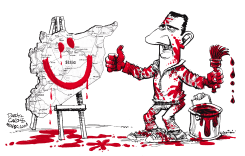 BASHAR ASSAD PINTA SIRIA by Daryl Cagle