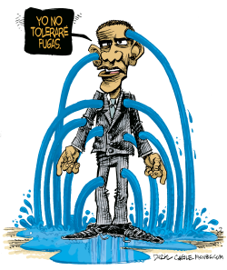 FUGAS DE OBAMA by Daryl Cagle