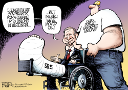 LOCAL OH - KASICH AND UNIONS by Nate Beeler