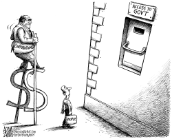 MONEY BUYS GOV'T ACCESS by Adam Zyglis