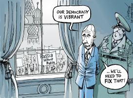 DEMONSTRATIONS AGAINST PUTIN by Patrick Chappatte