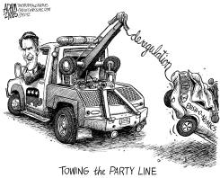 ROMNEY AND DEREGULATION by Adam Zyglis