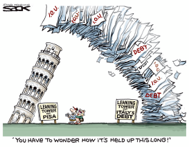 TOWER OF DEBT by Steve Sack