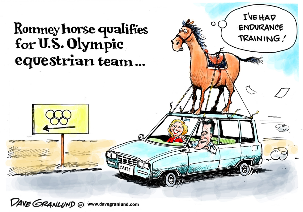  ROMNEY HORSE IN OLYMPICS by Dave Granlund