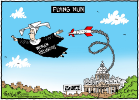 NUNS IN TROUBLE WITH THE VATICAN by Bob Englehart