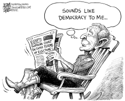 AMERICAN-STYLE DEMOCRACY IN EGYPT by Adam Zyglis