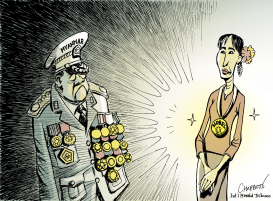 AUNG SAN SUU KYI by Patrick Chappatte