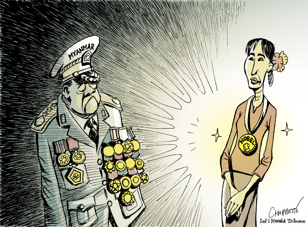  AUNG SAN SUU KYI by Patrick Chappatte