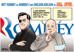 SHELDON ADELSON AS DR EVIL by RJ Matson